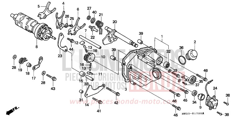 SCHALTTROMMEL von CB1300 Super Bold'or ABS TASMANIA GREEN ME (G142) von 1996